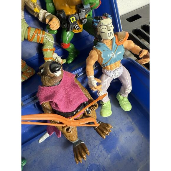 Vintage 1988–1990 TMNT Action Figure Lot Thermos Lunchbox – Playmates - Picture 5 of 16